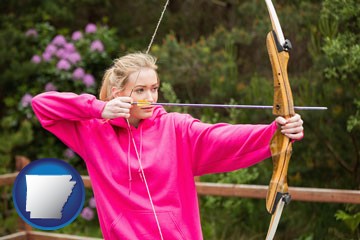 archery range with Arkansas icon