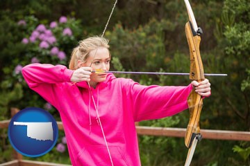 archery range with Oklahoma icon