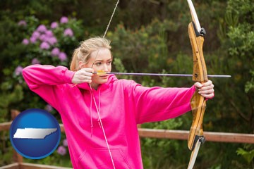 archery range with Tennessee icon